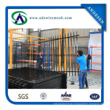 Black Powder Coated Galvanized Decorative Tubular Gates and Steel Fence Garden Fence